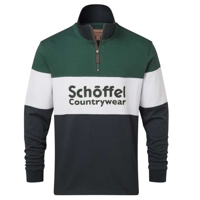 Schoffel Exeter Heritage Rugby Shirt in Navy Front