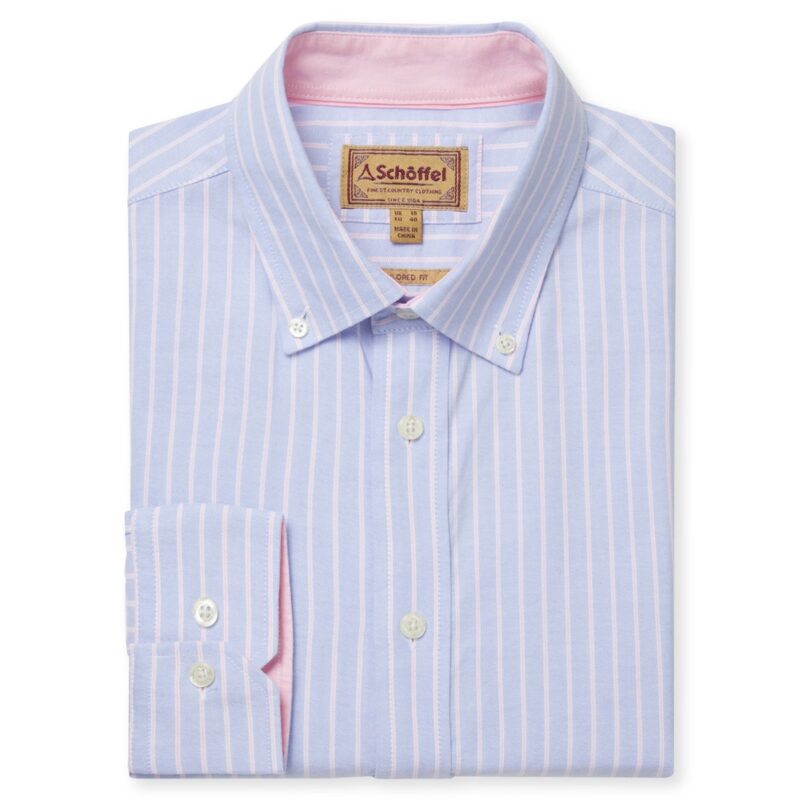 Schoffel Holt Tailored Shirt in Pink Stripe