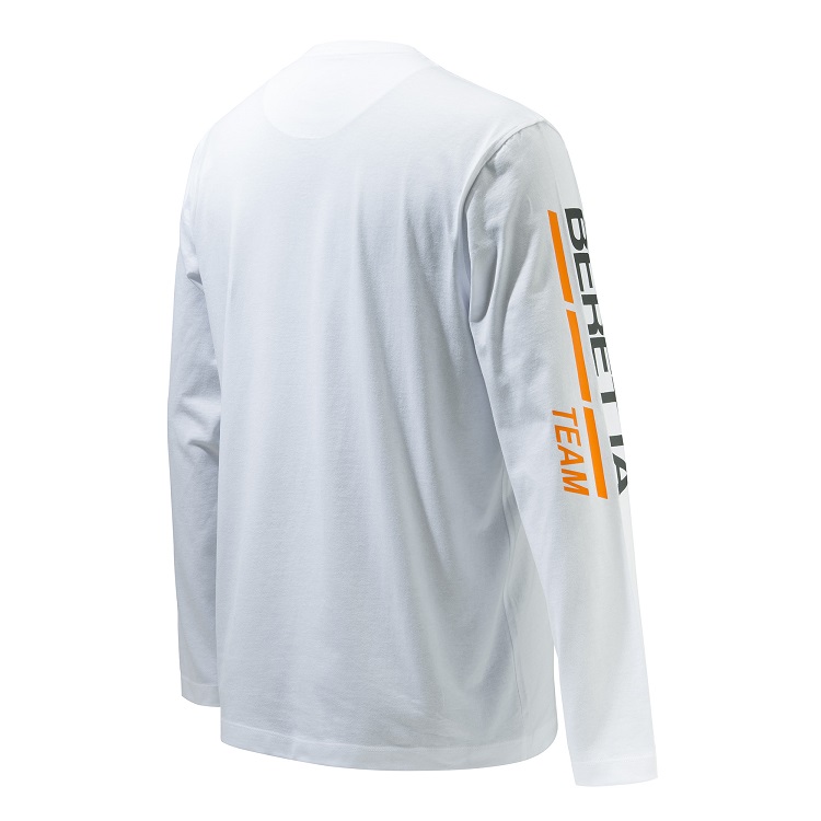 Beretta White Long Sleeved T Shirt from the back
