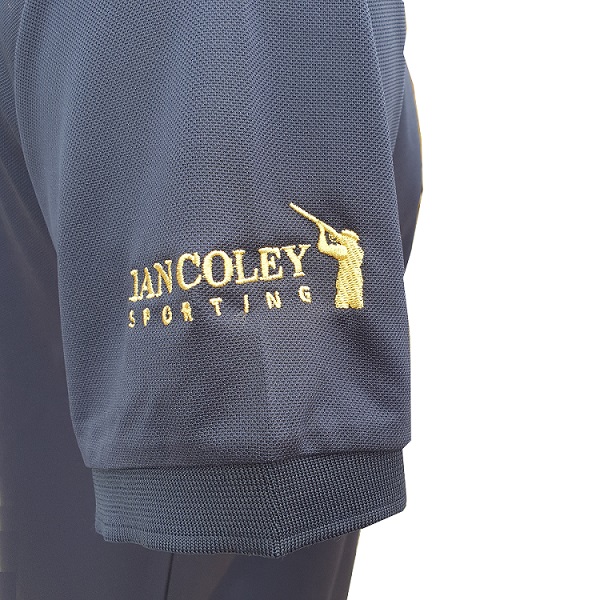 Ian Coley Polo Shirt Navy Sleeve