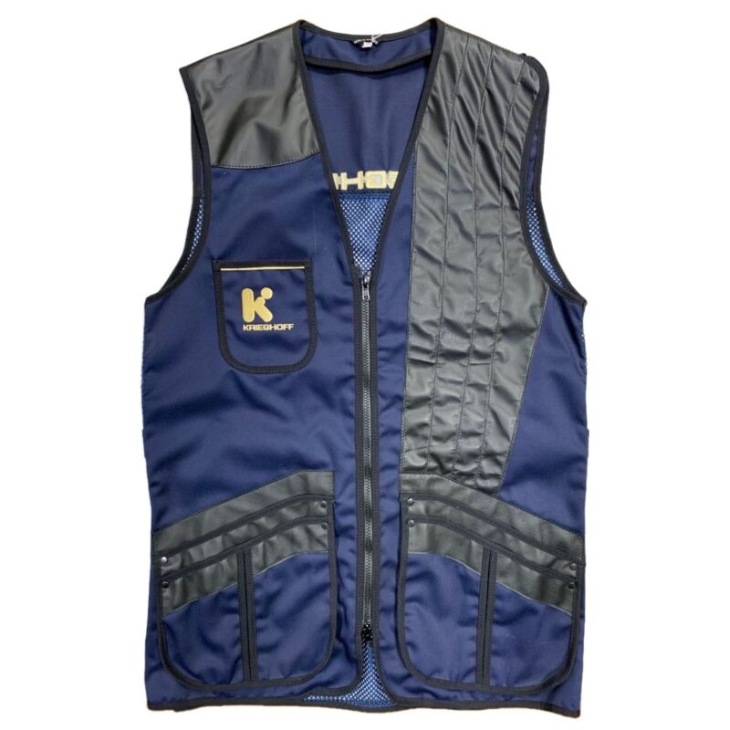 Krieghoff left handed skeet vest in blue size medium