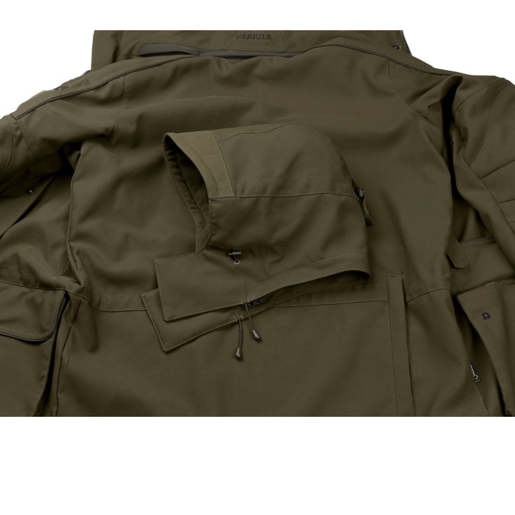 upper rear of jacket