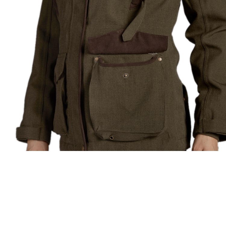 Seeland Womens Ladies Woodcock Advanced Jacket in shaded olive side pocket