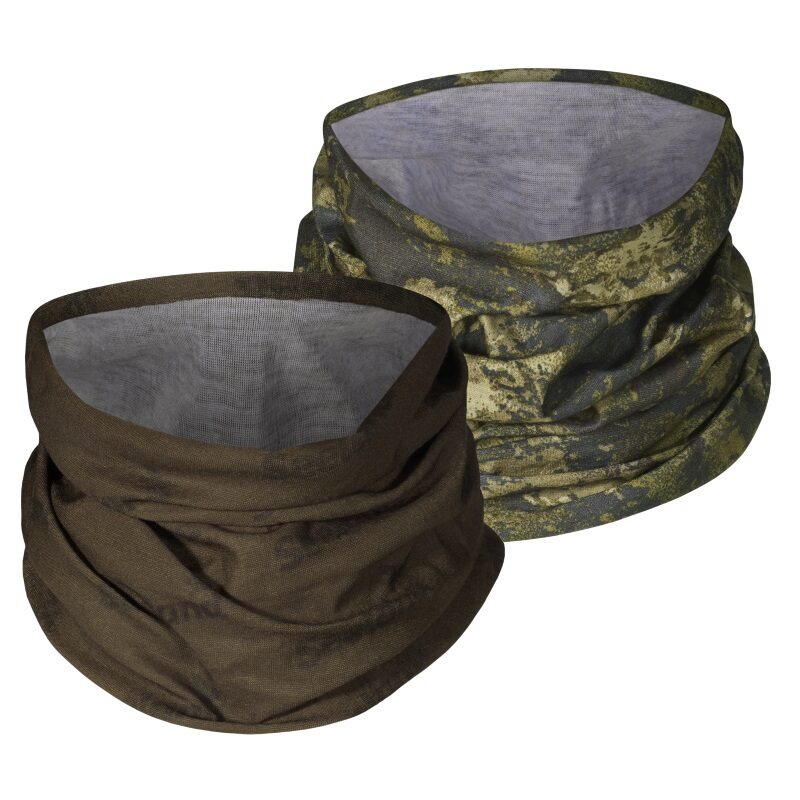 Seeland Neck Gaiter in Pine Green and HiVis Green