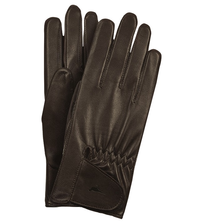 Laksen Ladies Paris Lambskin Leather Gloves in Brown