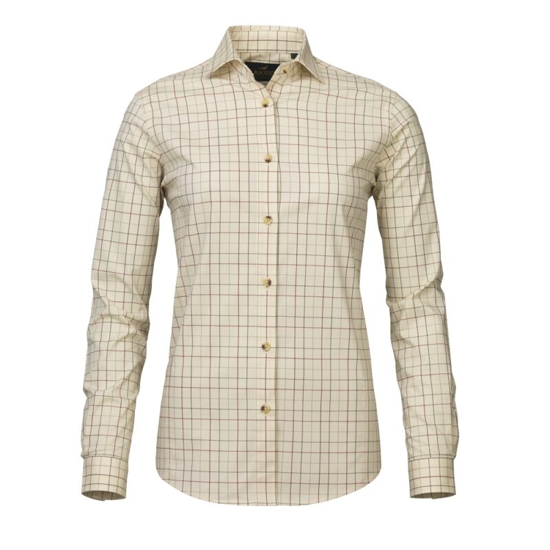 Laksen Ladies Sporting Stretch Tattersall Check Shirt in Eliza