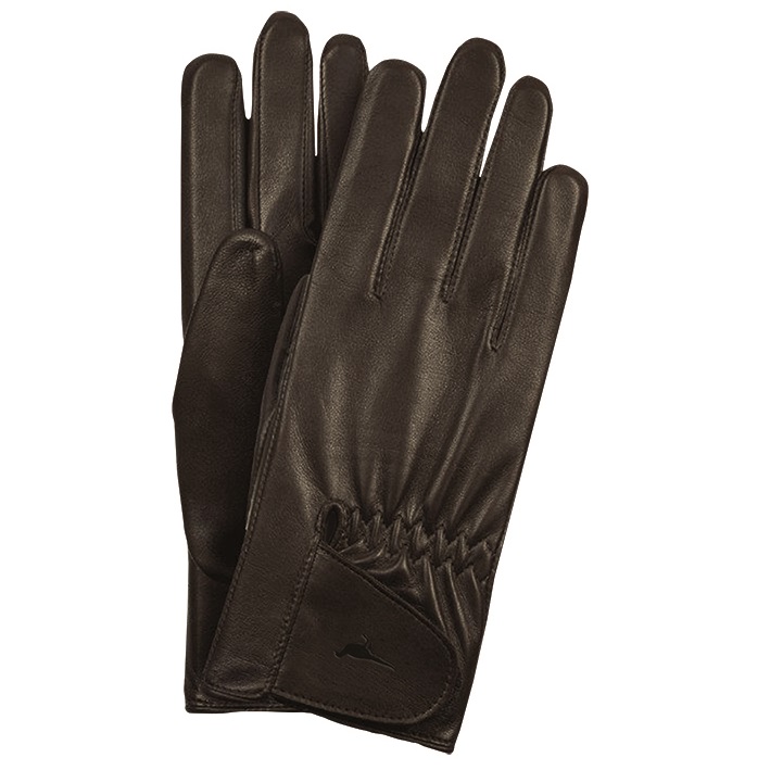 Laksen Mens Paris Lambskin Leather Gloves in Brown 0