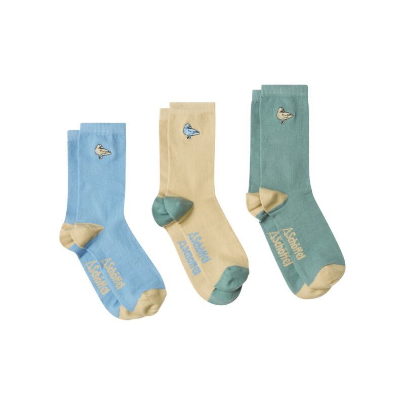 Schoffel Ladies Bamboo Sock Three Pack in Duck Print