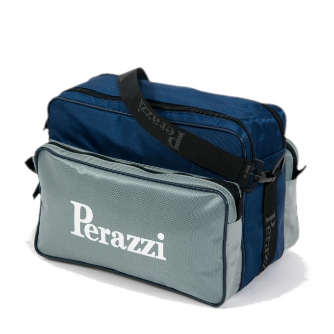 Perazzi Small Nylon Sports Bag in blue and grey
