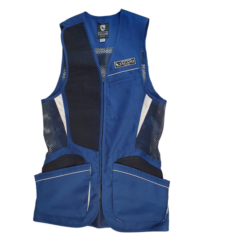 Tagami Right Handed Skeet Vest in Blue and Blue front