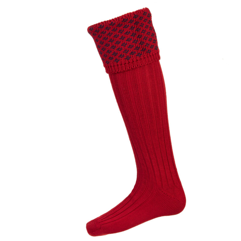 Mens Boughton Socks in Brick Red