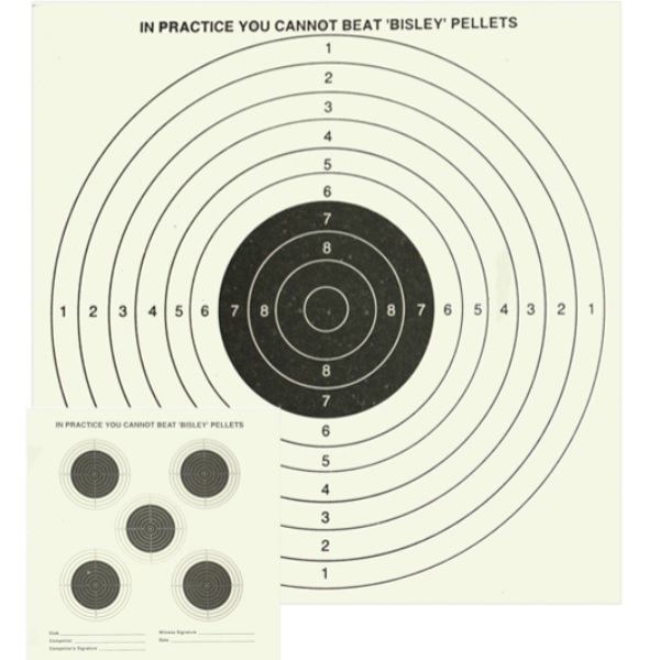 Bisley Double Sided 5+1 Targets 14cm