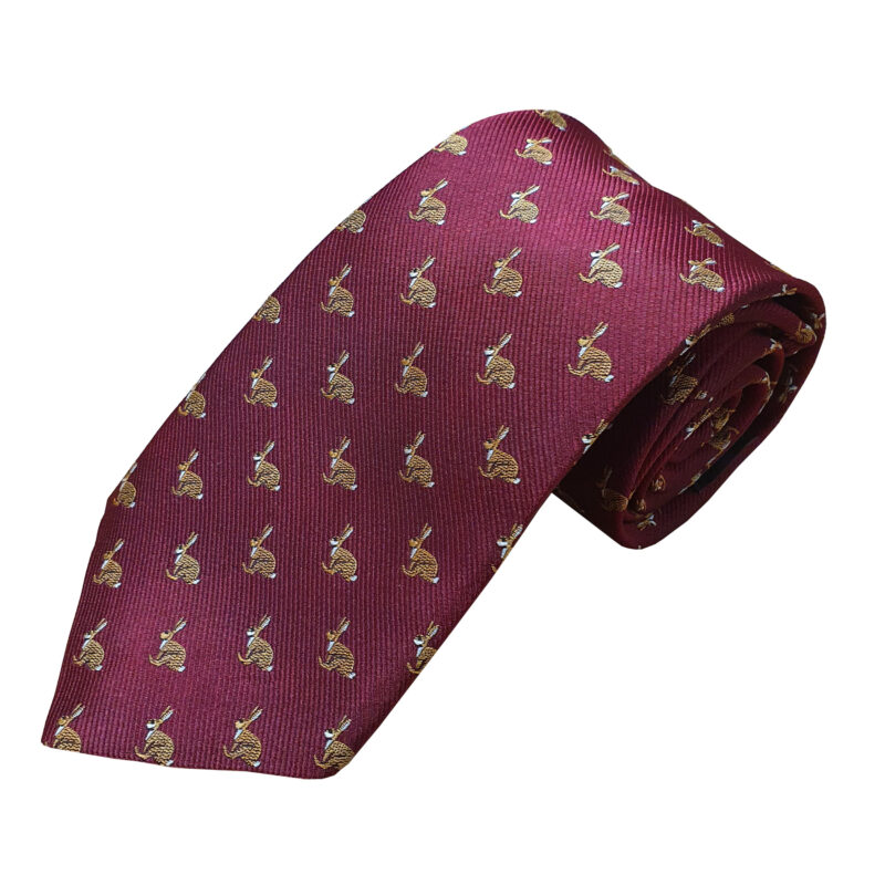 PL Sells Silk Tie in Hare on wine