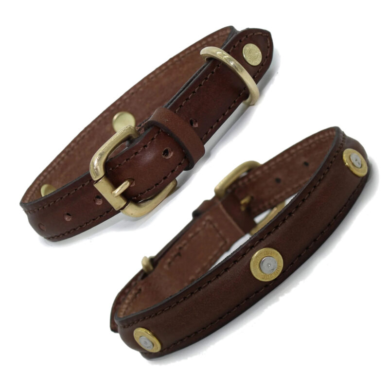Hicks and Hides Stanway Dog Collar in Brown